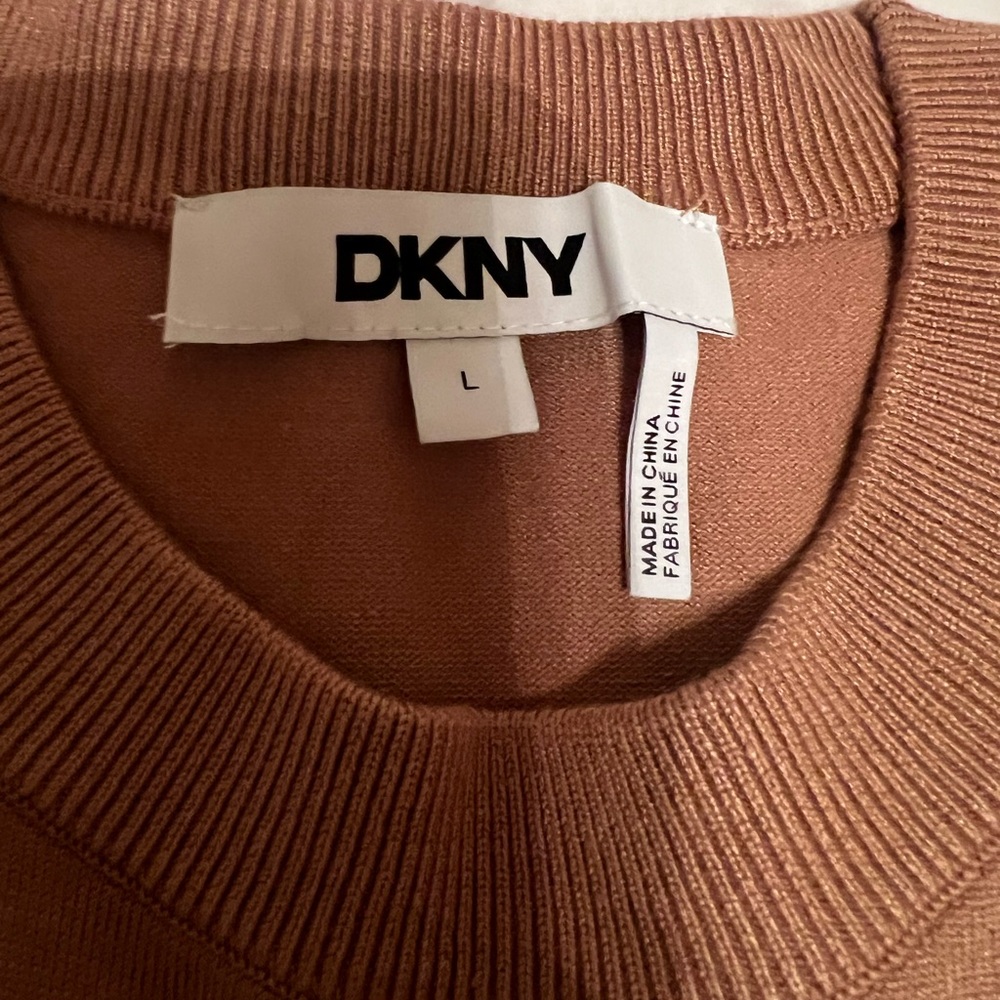 Women’s DKNY Zip Trim Sweater in Khaki size large. - Picture 3 of 4